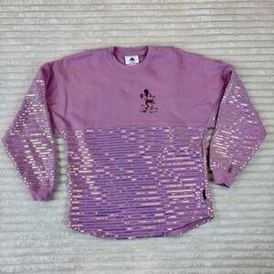 NWOT Disneyland Resort Spirit‎ Jersey Pink Mickey Mouse Sequined Iridescent XS